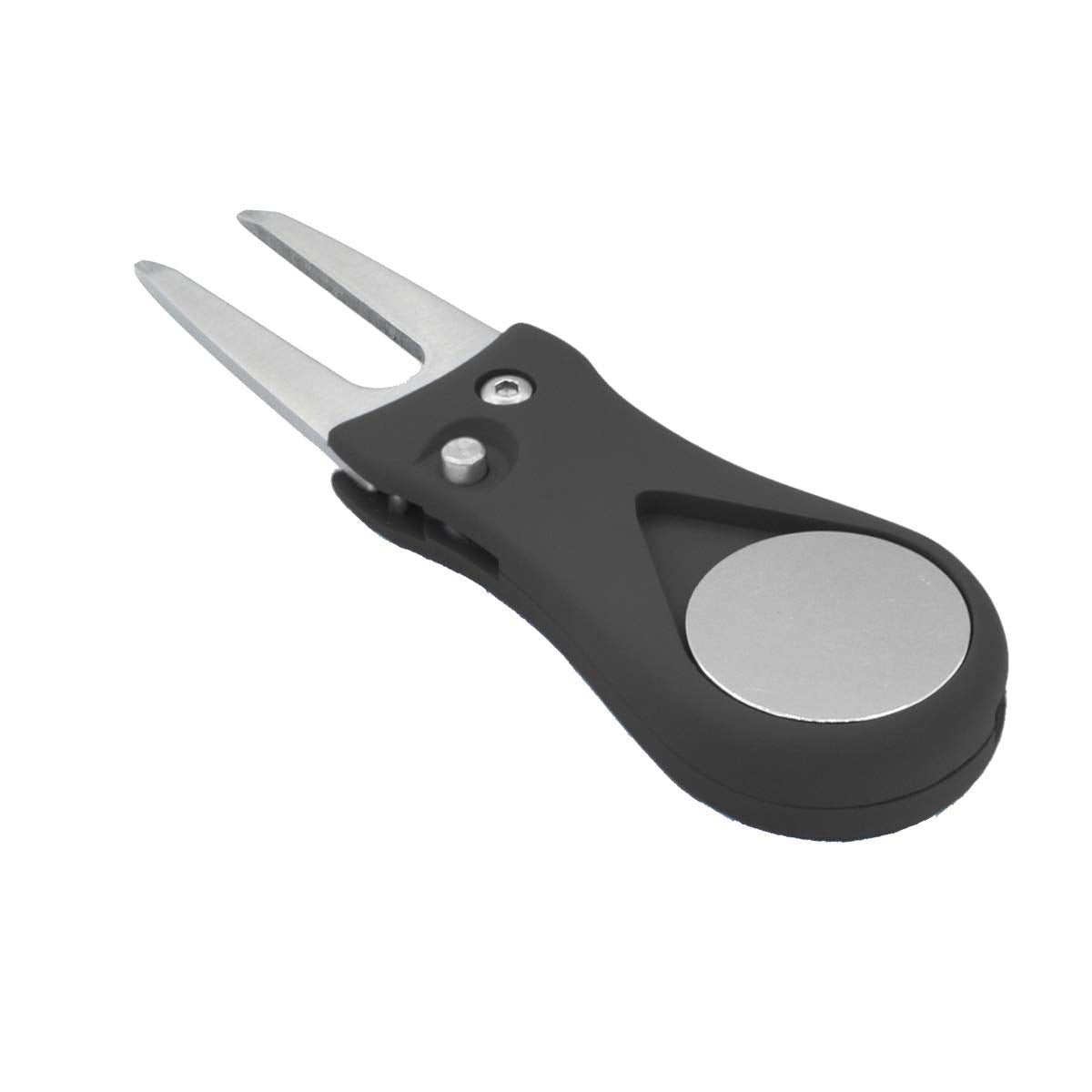 Fairways and Flopshots Golf Divot Repair Tool with Pop-up Button & Magnetic Ball Marker Pitch Mark Lightweight Portable Mini Divot Repair Tool Best Choice for Professional Golfers (Black(101))